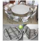 5 Foot Banquet Round Fold-in-Half Table Chair Set (SY-152ZY)
