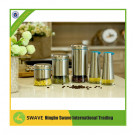 5PC/Set Stainless Steel Oil and Vinegar Bottle Set with Storage Glass Jars Y95145