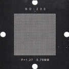 0.76mm (pitch=1.27mm) Universal Stencil 80x80mm