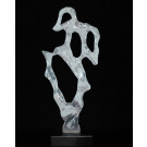 Abstract Clear Painted Resin Sculpture, Resin Sculpture Indoor Decoration