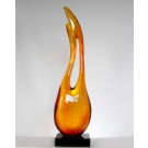 Abstract Clear Yellow Resin Crafts for Hotel Decoration Business Gift