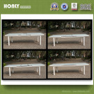 Aluminium Extension Glass Top Table Set Outdoor Chairs and Tables
