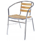 Aluminium Solid Wood Outdoor Garden Patio Hotel Dining Furniture (JJ-AW04)