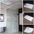 Anti-Slip Bathroom Sanitary Ware Solid Surface White Shower Tray