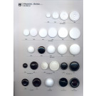 Big White/ Black Down Holed Garment Resin Buttons