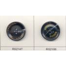 Black Horn Laser and Painting Letters Resin Coat Button