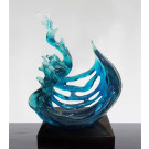 Blue Coloured Glaze Resin Art Gift, Hotel Art Decoration