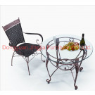 Cheap Iron Cane Wicker Metal Bistro Restaurant Table (JJ-S425&566)