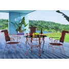 Cheap Iron Rattan Wicker Cane Bistro Restaurant Coffee Table (JJ-S446&566)