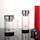 China Wholsale Glass Water Bottle with Stainless Steel