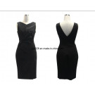 Classic Elegant Black Dress Sexy Short Slim Dress for Women