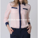 Contrast Color Fashion Casual Women Shirt Ladies Shirts