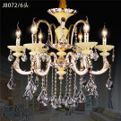 Crystal Chandelier with Zinc Alloy Arms Jade Candlestick