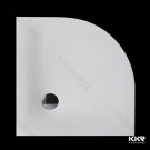 Custom Size Circular Sector Shape White Stone Shower Pan