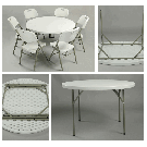 Dia60/80/95/122/152/183cm Recycled Plastic Picnic Table