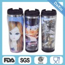 Double Wall Promotional Coffee Mug with Paper Insert, Travel Mug, Thermo Mug