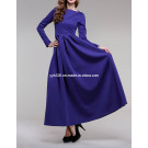 Elegant New Design Ladies Fashion Nice Autumn Simple Long Dress Evening Dress Wholesale