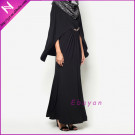 Embellished Draped Cape Back New Style Abaya