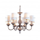 European Steel Chandelier (CH-880-8011X6 (AB+RMW))