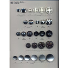 Fashion Electroplating Plastic Coat High Button