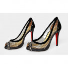 Fashion Mesh Lace High Heel Ladies Pumps Shoes (Hcy02-466)