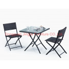 Folding Iron Frame Rattan Garden Dining Leisure Chair (JJ-S494)