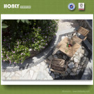 Folding Wooden Garden Furniture Set Iron Frame Teak Dining Set