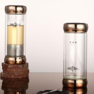 Gold Stainless Steel Gift Glass Water Bottle with Tea Infuser