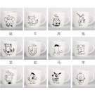 Good Sale Customised Porcelain Ceramic Juice Mug with Cartoon Printing Dn-311