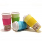 High Quality New Product Plastic Travel Mug with Colorful Sleeve Dn-112