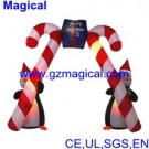 Inflatable Candy Cane with Holiday Gift (MIC-382)