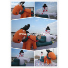 Inflatable Christmas Snowman with Reindeer for Sale (MIC-516)