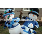 Inflatable Famil Snowman Stuff Ornament Christmas Decoration for Sale (MIC-472)