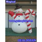 Inflatable Snowman with Candy Cane Christmas Decoration (MIC-452)