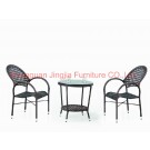 Iron Rattan Leisure Coffee Bistro Wicker Garden Dining Table (JJ-S432&583)