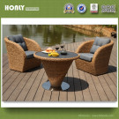Latest Design Magic Rattan Round Modern Dining Table Set