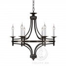 Matte Black Iron Metal Pendants Lamp with 6 LED Light Bulb (SL2197-6H)
