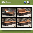 Modern Garden Patio Sofa Bed Aluminum Outdoor Rattan Sofa Bed