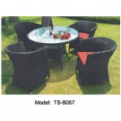 Modern Leisure Garden Rattan Patio Outdoor Dining Tea Table Chair