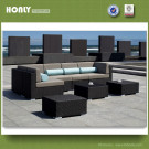 Modern Outdoor Aluminium Wicker Sofa Garden Metal Wicker Sectional Sofa