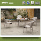 Modern Patio Round Table and Chair Outdoor Wicker Dining Set