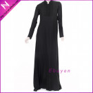 New Pintuck Black Abaya with Fashion Sleeves