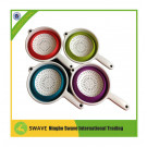 New Silicone Dishwasher Kitchen Colander Food Collapsible Sink Basket Strainer