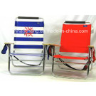 Outdoor Furniture Adult Aluminium Folding Chair Camping Chair Folding Beach Chair with Woodarmrests