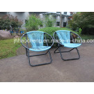 Outdoor Leisure Camping Moon Chair with Black Color Coating