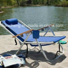 Outdoor Leisure Chair Camping Chair Steel Folding Beach Chair with Pillow
