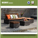 Outdoor Reclining Rattan Sofa Bed Multifunctional Aluminum Sofa Bed