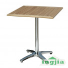 Outdoor Square Ash Wood Aluminium Dining Patio Table (JT-96)