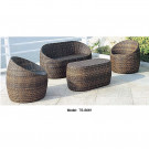 PE Patio Rattan Garden Outdoor Dining Leisure Modern Sofa