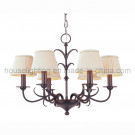 Painted Steel Antique 6 Lt. Chandelier with Crystal Decoration CH-850-5004x6